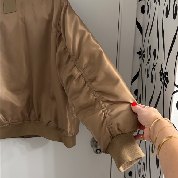 Anine Bing Leon Bomber Jacket in Sepia, Size Small - Picture 15 of 17